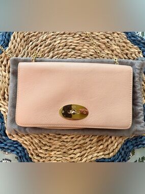 Mulberry Blush Pink Leather Chain Strap Crossbody Bag